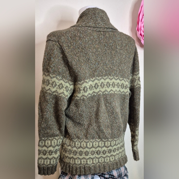 Gorgeous Woolrich Wool Lambs Wool Shawl Collar 2 Button Cardigan Grammacore - Picture 5 of 7